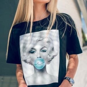 By Egries Marilyn Monroe T-shirt cropped
